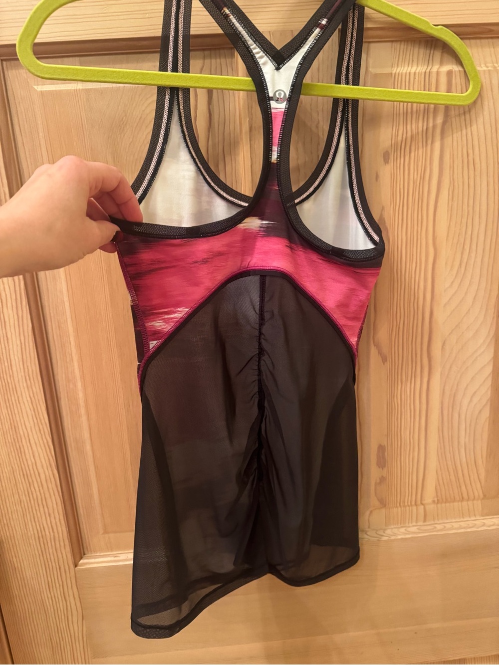 lululemon athletica Pink Multi-Print Racerback Tank with Mesh - Picture 2 of 3